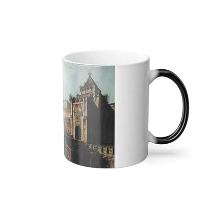 Fyodor Alexeyev (1753-1824) View of Nikolskaya tower and gates of Moscow Kremlin and the moat in place o-0 - Color Changing Mug 11oz - Go Mug Yourself