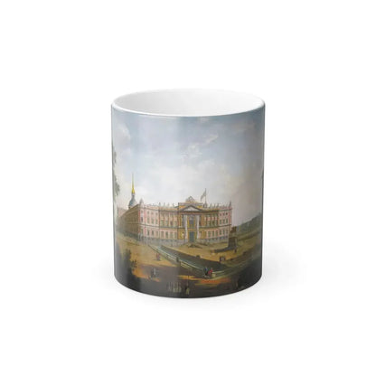 Fyodor Alexeyev (1753-1824) View of Saint Michael's Castle - Oil on Canvas 1800 - Color Changing Mug 11oz 11oz - Go Mug Yourself