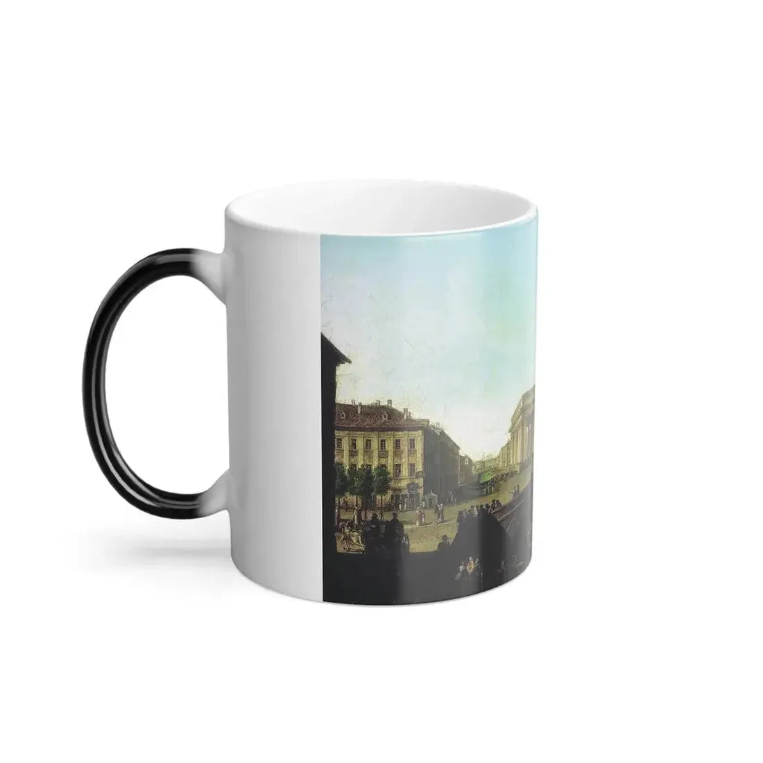 Fyodor Alexeyev (1753-1824) View of the Kazan Cathedral in St Petersburg - Oil on Canvas 1811 - Color Changing Mug 11oz - Go Mug Yourself