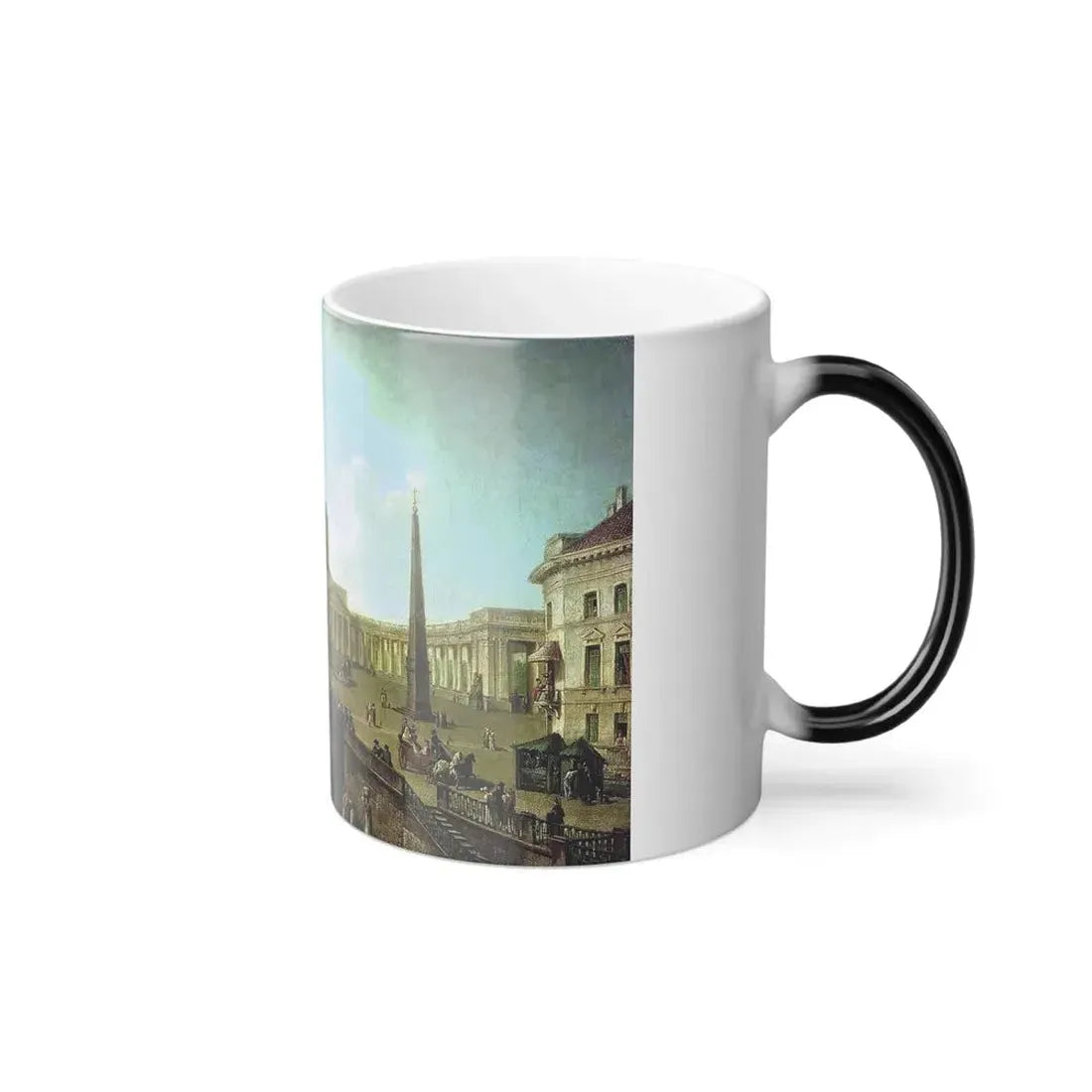 Fyodor Alexeyev (1753-1824) View of the Kazan Cathedral in St Petersburg - Oil on Canvas 1811 - Color Changing Mug 11oz - Go Mug Yourself