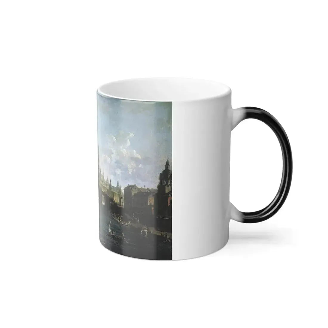 Fyodor Alexeyev (1753-1824) View of the Kremlin and the Kamenny Bridge in Moscow - Oil on Canvas - Color Changing Mug 11oz - Go Mug Yourself