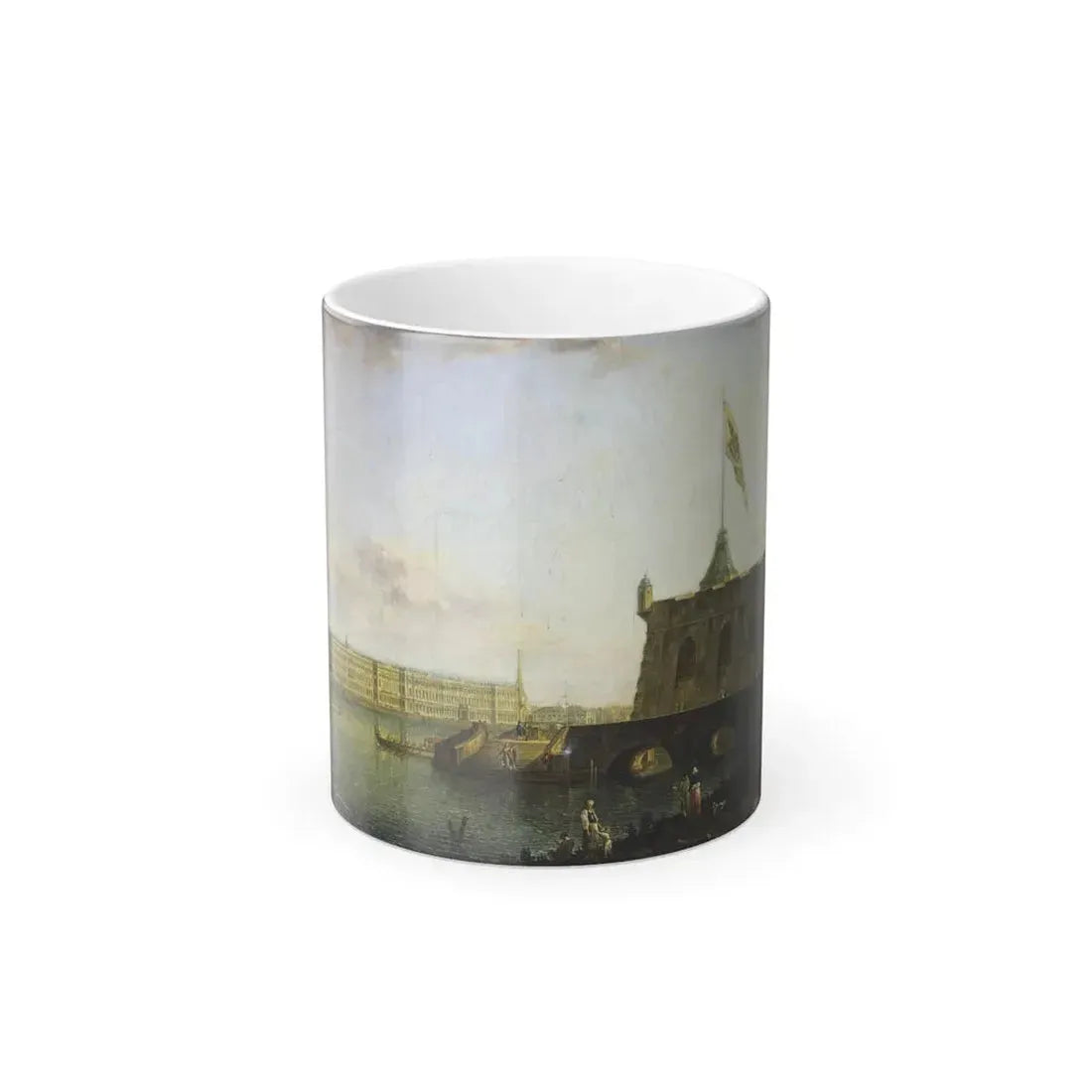 Fyodor Alexeyev (1753-1824) View of the Peter and Paul Fortress and Palace Embankment - Oil on canvas 1799 - Color Changing Mug 11oz 11oz - Go Mug Yourself