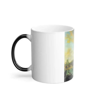 Fyodor Alexeyev (1753-1824) View of the town Mykolaiv - Oil on Canvas 1799 - Color Changing Mug 11oz - Go Mug Yourself