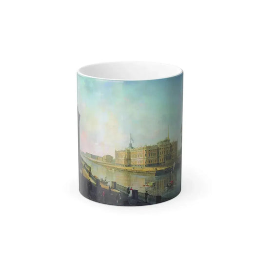 Fyodor Alexeyev (1753-1824) View onto St Michael's Castle in St Petersburg from the Fontanka Side - Oi-0 - Color Changing Mug 11oz 11oz - Go Mug Yourself