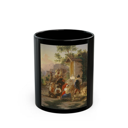 Fyodor Bronnikov (1827-1902) At the Chapel - Black Coffee Mug-11oz-Go Mug Yourself