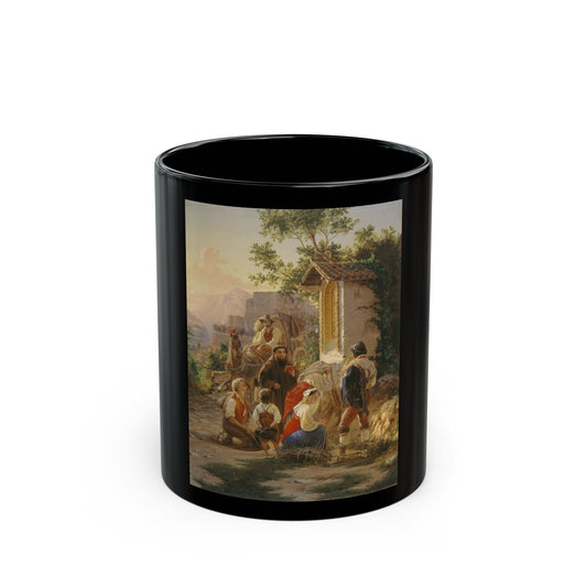 Fyodor Bronnikov (1827-1902) At the Chapel - Black Coffee Mug-11oz-Go Mug Yourself