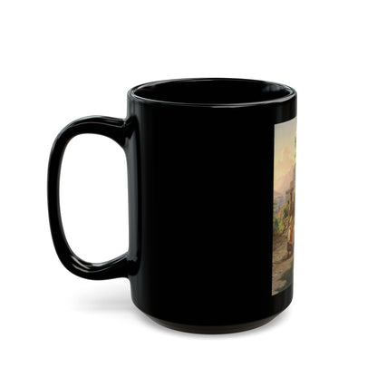 Fyodor Bronnikov (1827-1902) At the Chapel - Black Coffee Mug-Go Mug Yourself