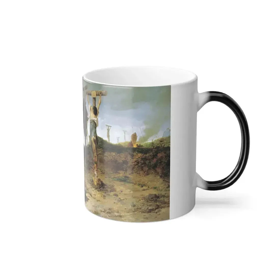 Fyodor Bronnikov (1827-1902) Cursed Field, crucified slave in ancient rome - 1878 - Color Changing Mug 11oz - Go Mug Yourself