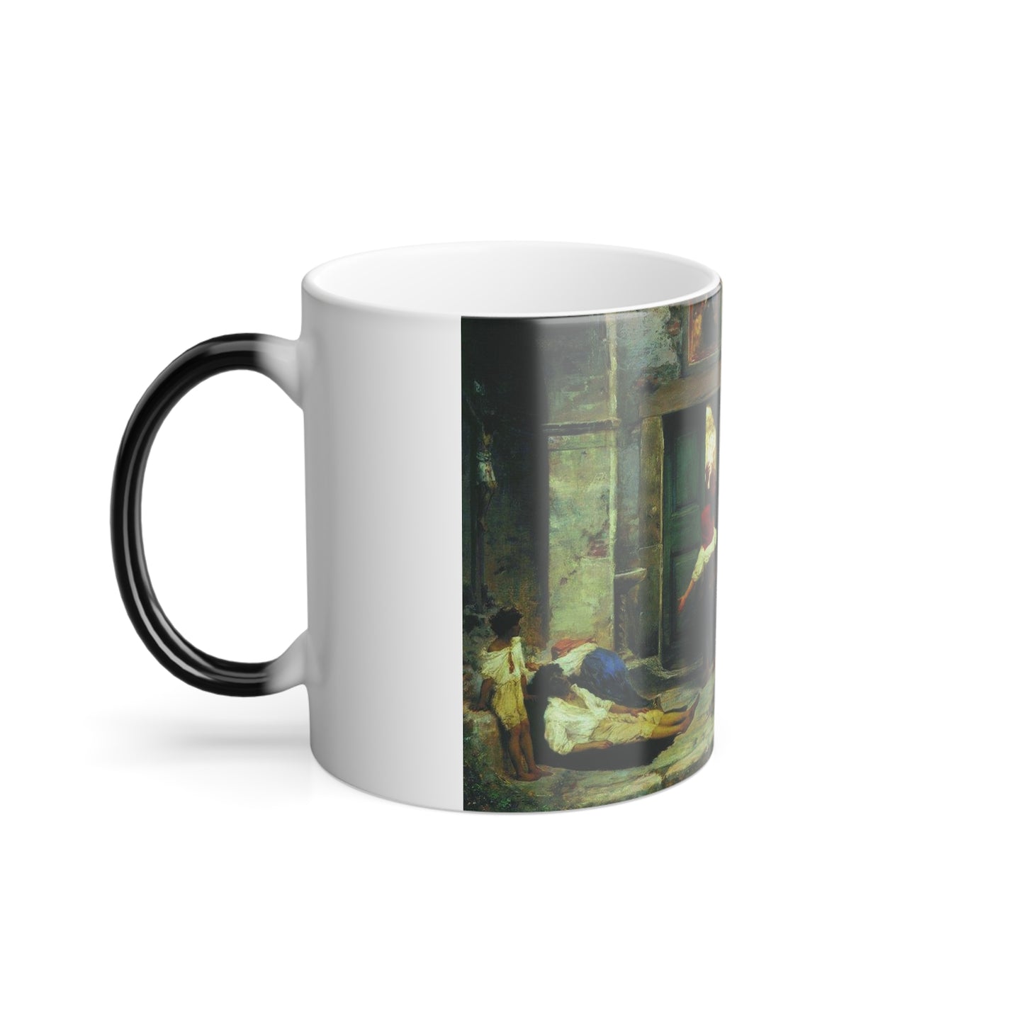 Fyodor Bronnikov (1827-1902) Sick Man at the Walls of a Monastery - Color Changing Mug 11oz-Go Mug Yourself