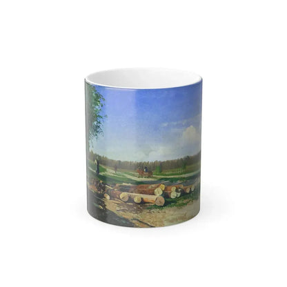Fyodor Vasilyev (1850-1873) Logs By the Road - 1867-69 - Color Changing Mug 11oz 11oz - Go Mug Yourself