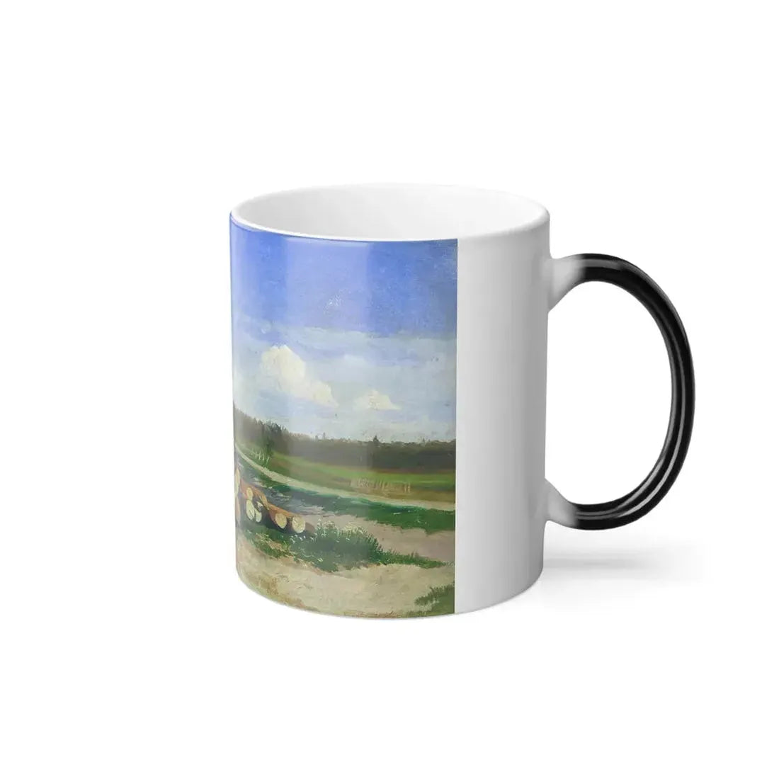 Fyodor Vasilyev (1850-1873) Logs By the Road - 1867-69 - Color Changing Mug 11oz - Go Mug Yourself
