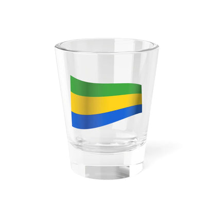 Gabon Flag - iconic waving (Gabon) Shot Glass 1.5oz 1.5oz - Go Mug Yourself