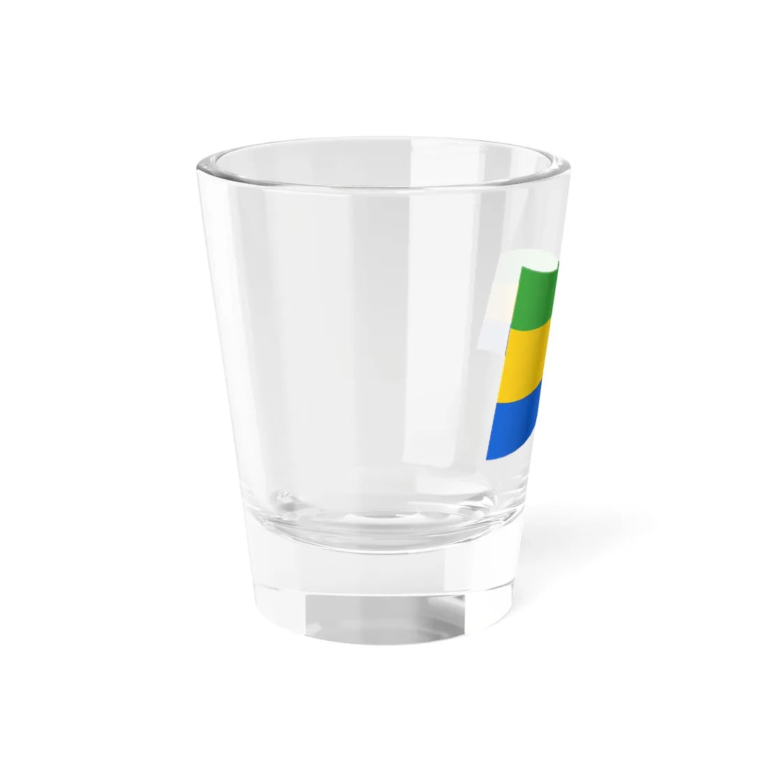 Gabon Flag - iconic waving (Gabon) Shot Glass 1.5oz - Go Mug Yourself