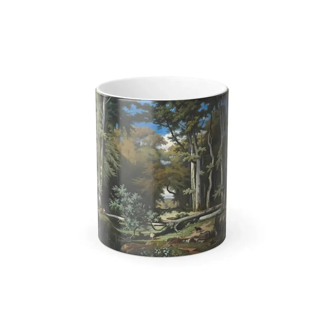 Gabriel Bouret (1817-1890) Travellers resting in a clearing - Oil on Canvas 1843 - Color Changing Mug 11oz 11oz - Go Mug Yourself