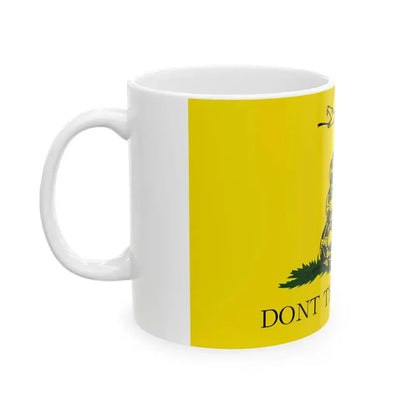 Gadsden flag (United States) White Coffee Mug - Go Mug Yourself