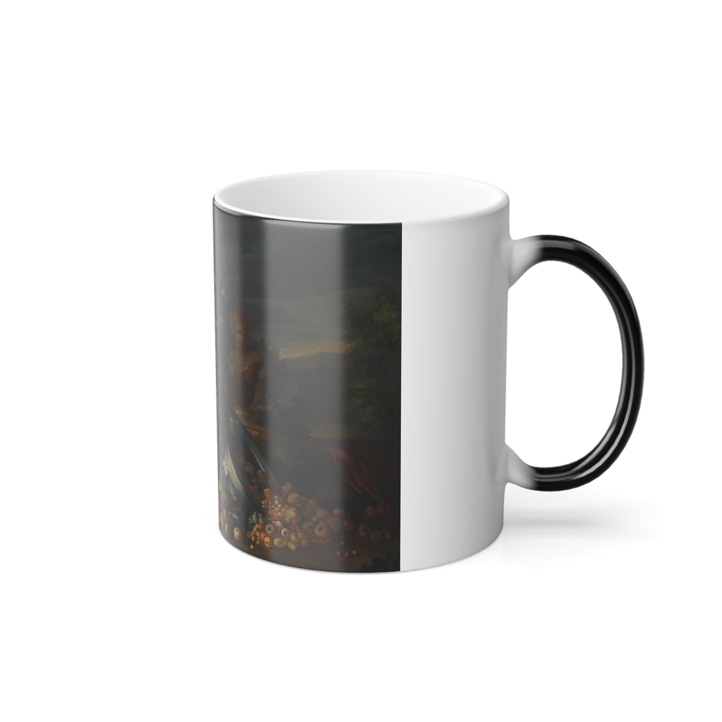 Gaetano Cusati (%3f-1720) Still Life with Flowers and Fruits - Oil on Canvas - Color Changing Mug 11oz-Go Mug Yourself