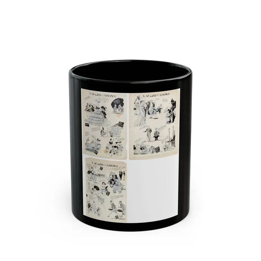 Gag Illustration, Group of 3 - Black Coffee Mug 11oz - Go Mug Yourself
