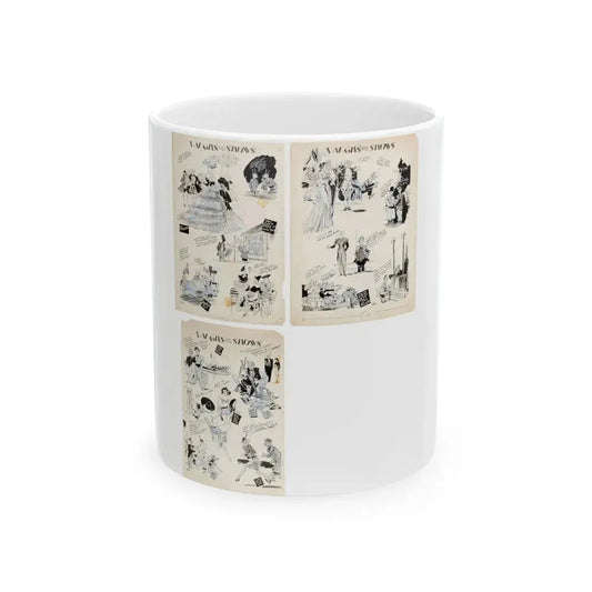 Gag Illustration, Group of 3 - White Coffee Mug 11oz - Go Mug Yourself