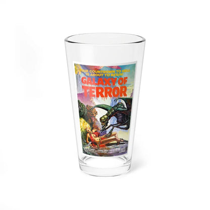 GALAXY OF TERROR 1981 Movie Poster - Pint Glass 16oz-16oz-Go Mug Yourself