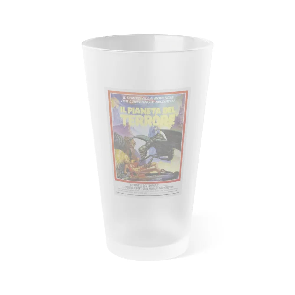 GALAXY OF TERROR (ITALIAN) 1981 Movie Poster - Frosted Pint Glass 16oz-16oz-Frosted-Go Mug Yourself