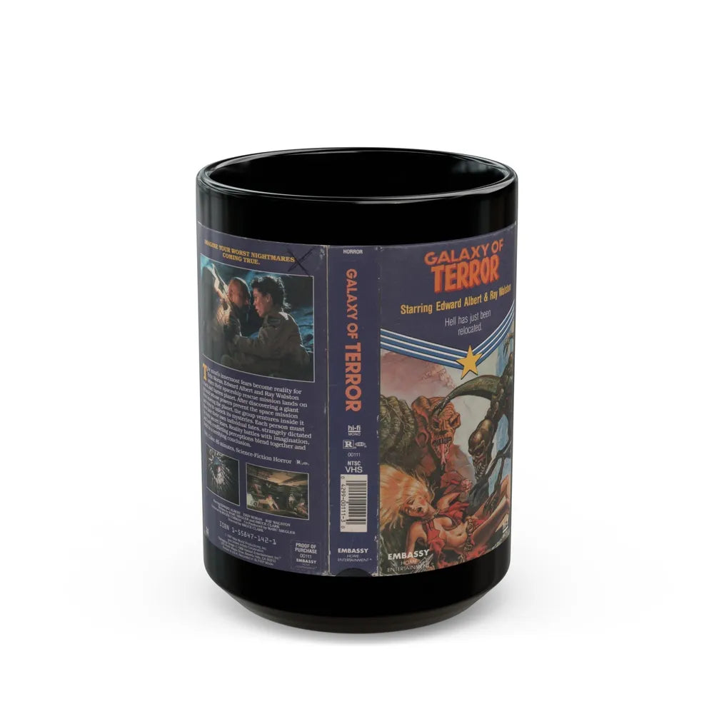 GALAXY OF TERROR (VHS COVER) - Black Coffee Mug-15oz-Go Mug Yourself