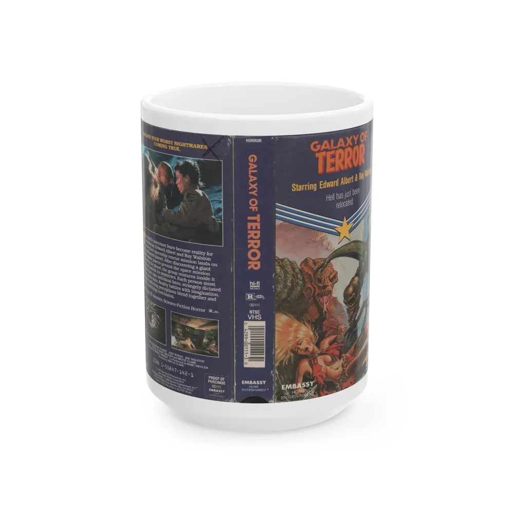 GALAXY OF TERROR (VHS COVER) - White Coffee Mug-15oz-Go Mug Yourself