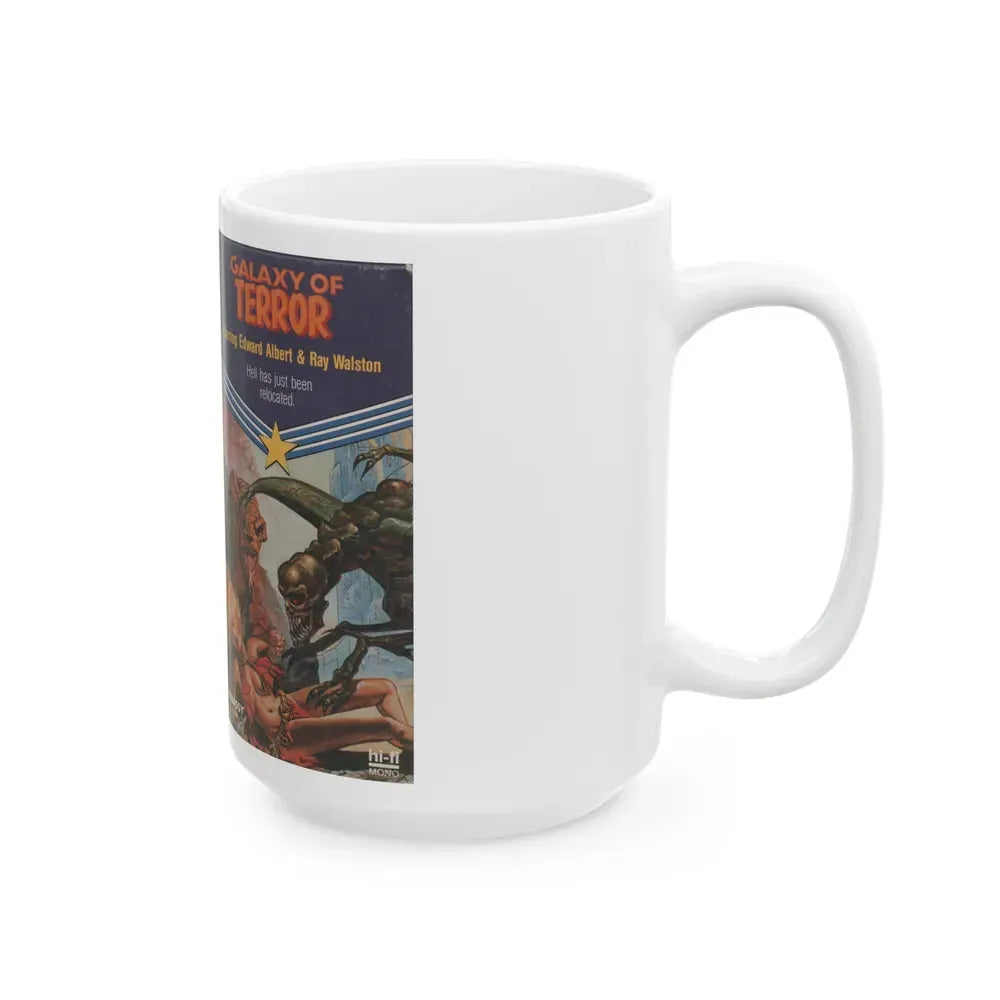 GALAXY OF TERROR (VHS COVER) - White Coffee Mug - Go Mug Yourself