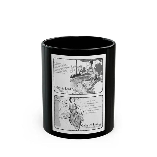 Galey & Lord, 1956 (Top) and 1959 (Bottom) - Black Coffee Mug 11oz - Go Mug Yourself