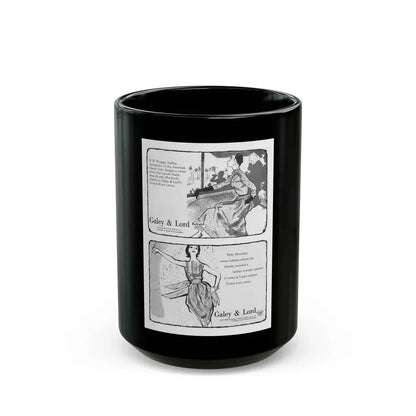 Galey & Lord, 1956 (Top) and 1959 (Bottom) - Black Coffee Mug 15oz - Go Mug Yourself