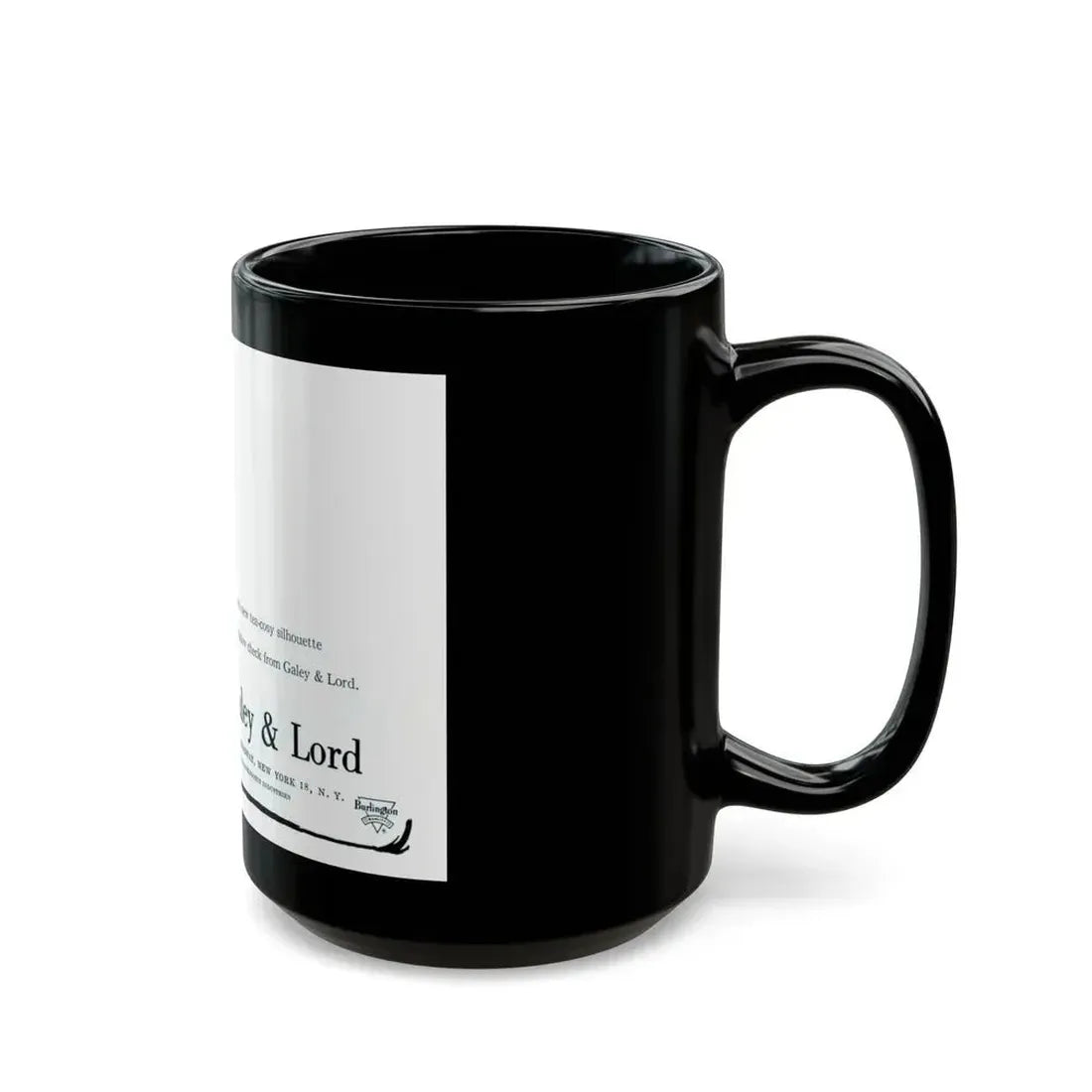 Galey & Lord, 1959 - Black Coffee Mug - Go Mug Yourself