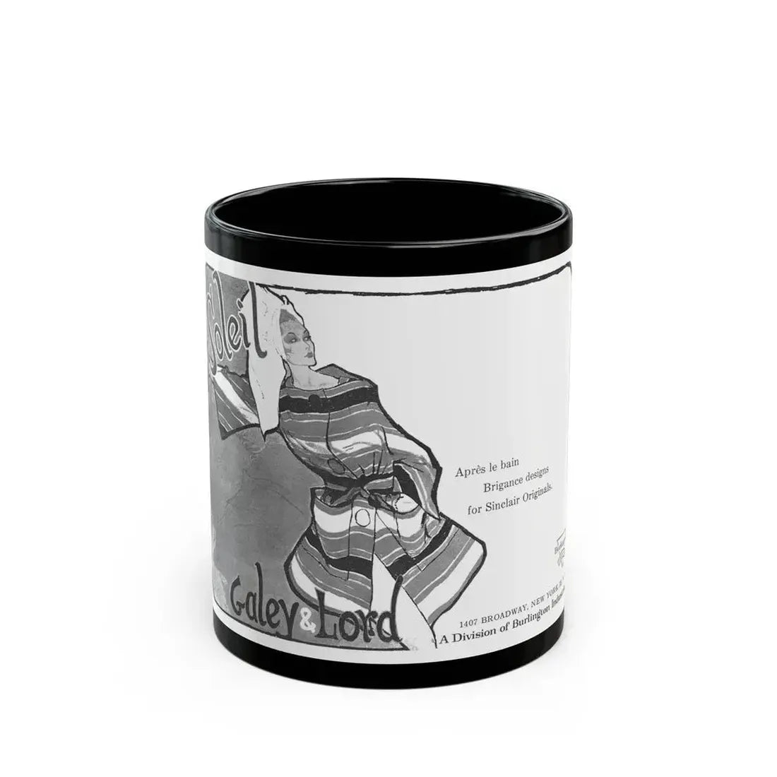 Galey & Lord, 1960 - Black Coffee Mug - Go Mug Yourself