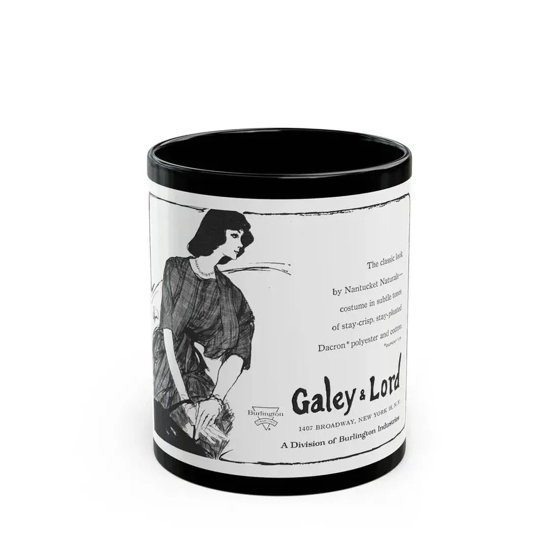 Galey & Lord, 1962 - Black Coffee Mug - Go Mug Yourself