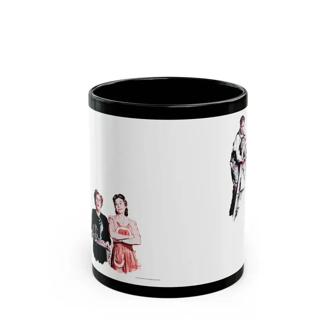 Galley-slave Gerrity, Woman's Day, March 1946 - Black Coffee Mug 11oz - Go Mug Yourself