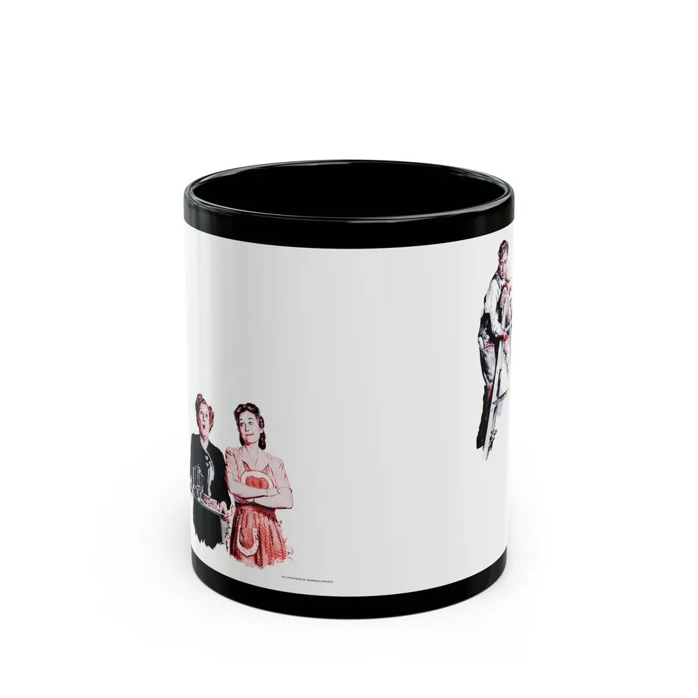 Galley-slave Gerrity, Woman's Day, March 1946 - Black Coffee Mug-11oz-Go Mug Yourself