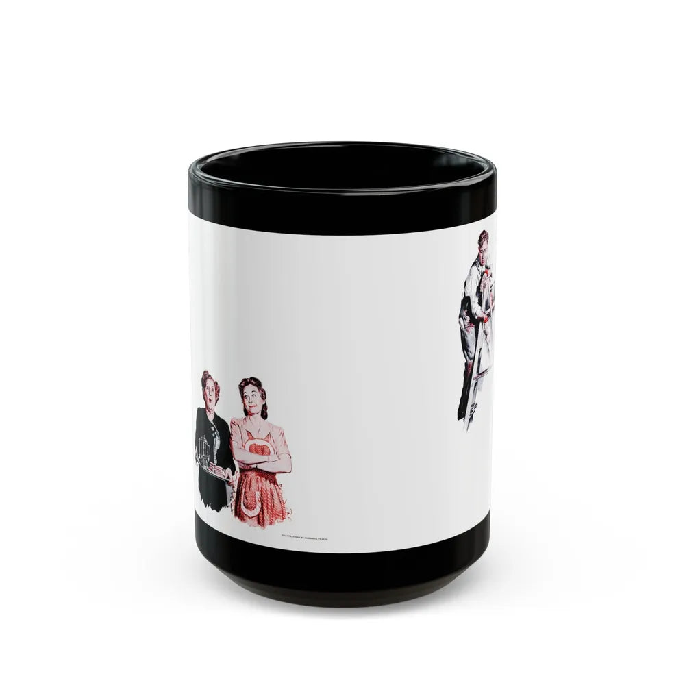 Galley-slave Gerrity, Woman's Day, March 1946 - Black Coffee Mug-15oz-Go Mug Yourself