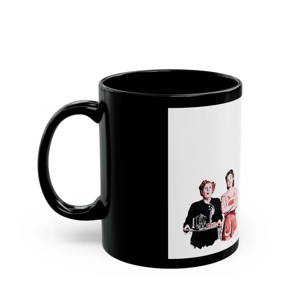 Galley-slave Gerrity, Woman's Day, March 1946 - Black Coffee Mug-Go Mug Yourself