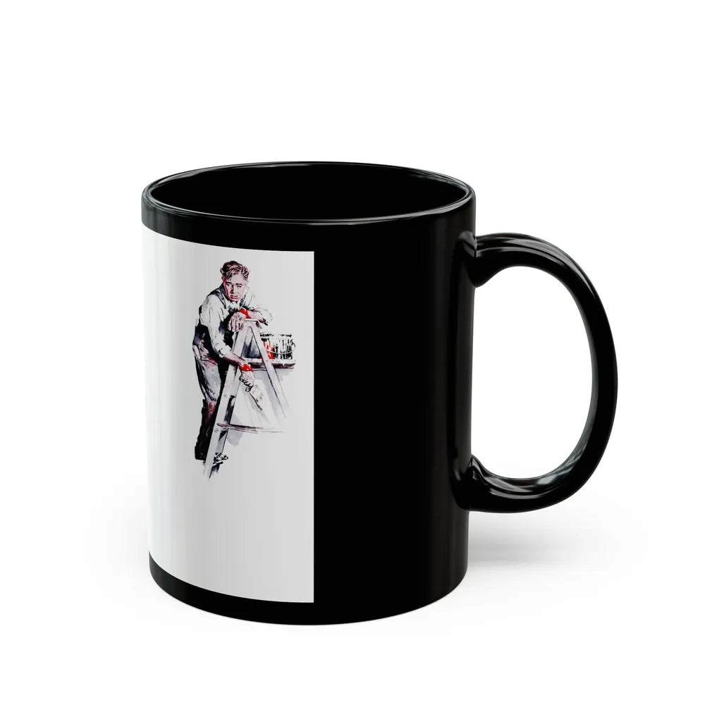 Galley-slave Gerrity, Woman's Day, March 1946 - Black Coffee Mug-Go Mug Yourself