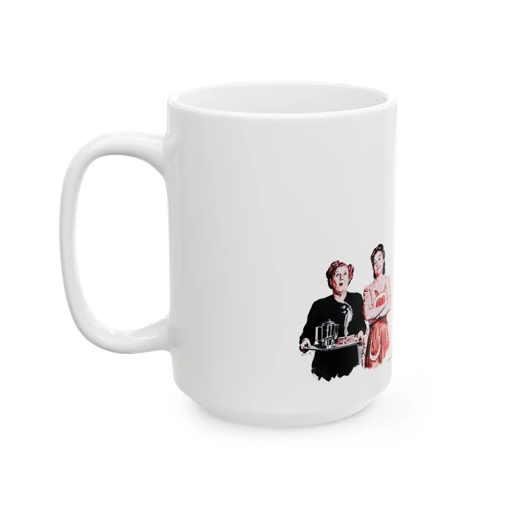 Galley-slave Gerrity, Woman's Day, March 1946 - White Coffee Mug-Go Mug Yourself