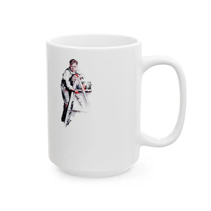 Galley-slave Gerrity, Woman's Day, March 1946 - White Coffee Mug-Go Mug Yourself