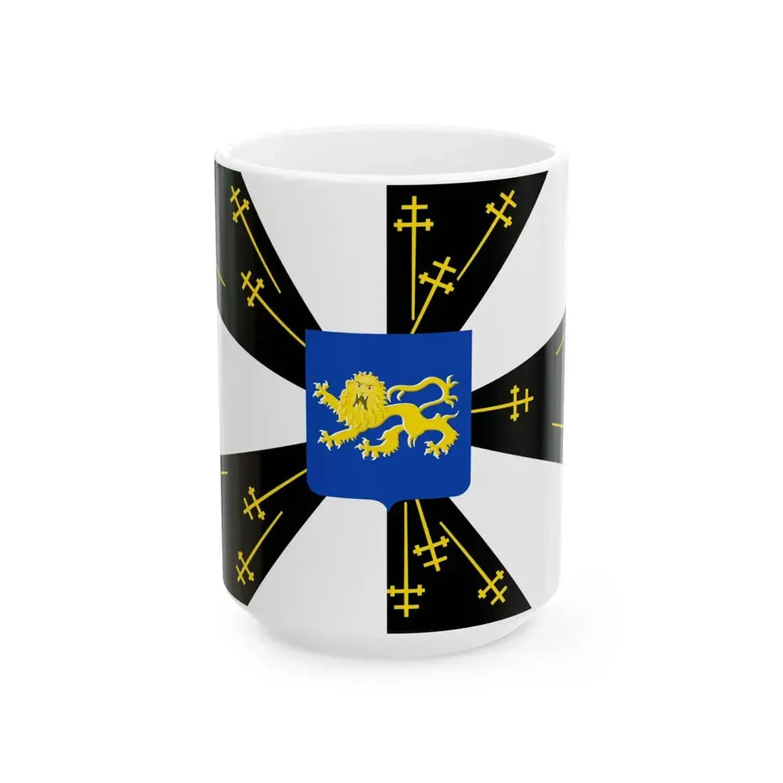 Galmaarden vlag (Belgium) White Coffee Mug 15oz - Go Mug Yourself