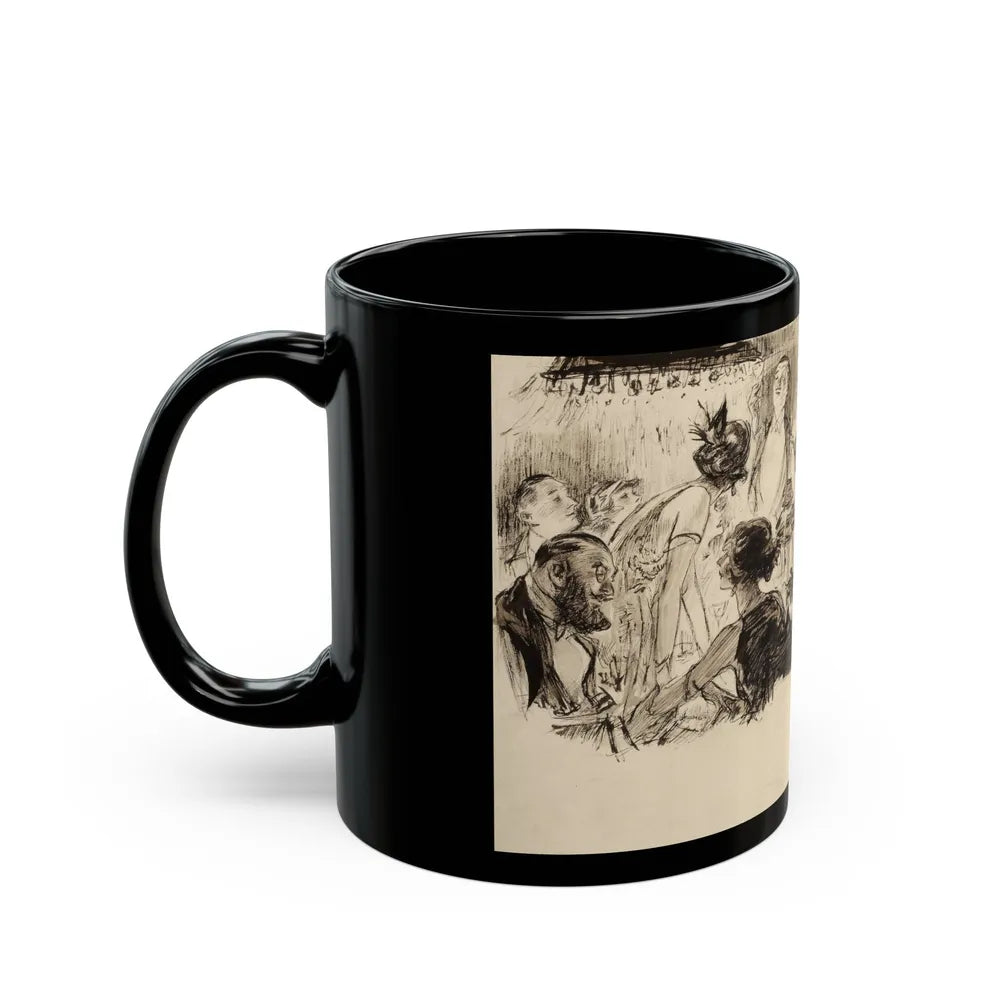 Gambling Night, Harpers Bazar illustration, 1923 - Black Coffee Mug-Go Mug Yourself