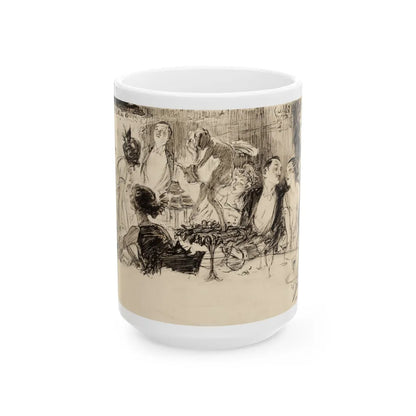 Gambling Night, Harpers Bazar illustration, 1923 - White Coffee Mug-15oz-Go Mug Yourself