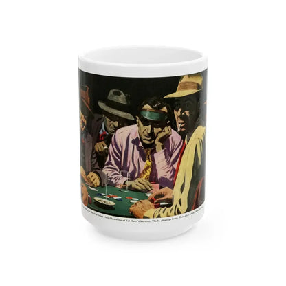 Gambling with Fat Harry's Boys, 1950 - White Coffee Mug 15oz - Go Mug Yourself