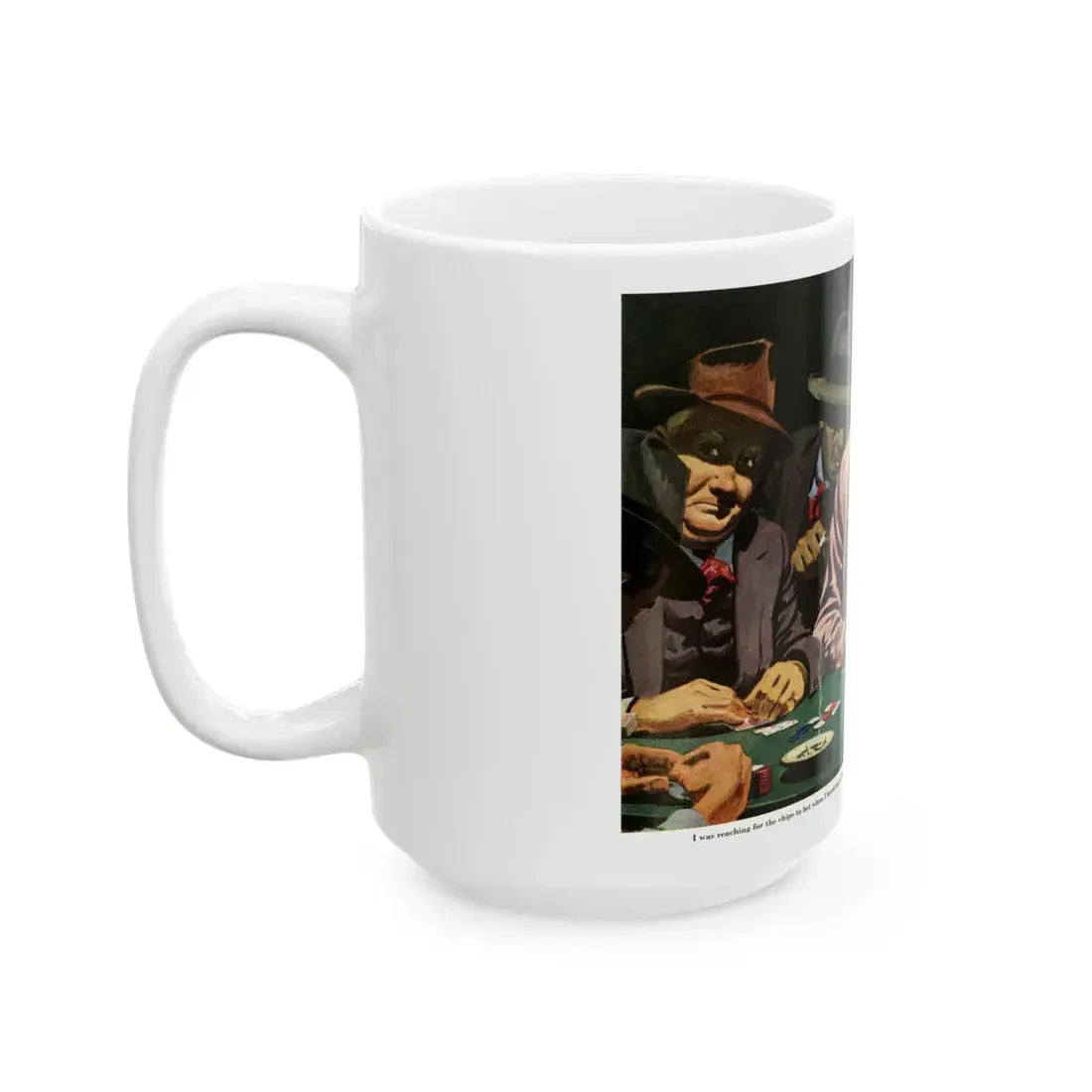 Gambling with Fat Harry's Boys, 1950 - White Coffee Mug - Go Mug Yourself