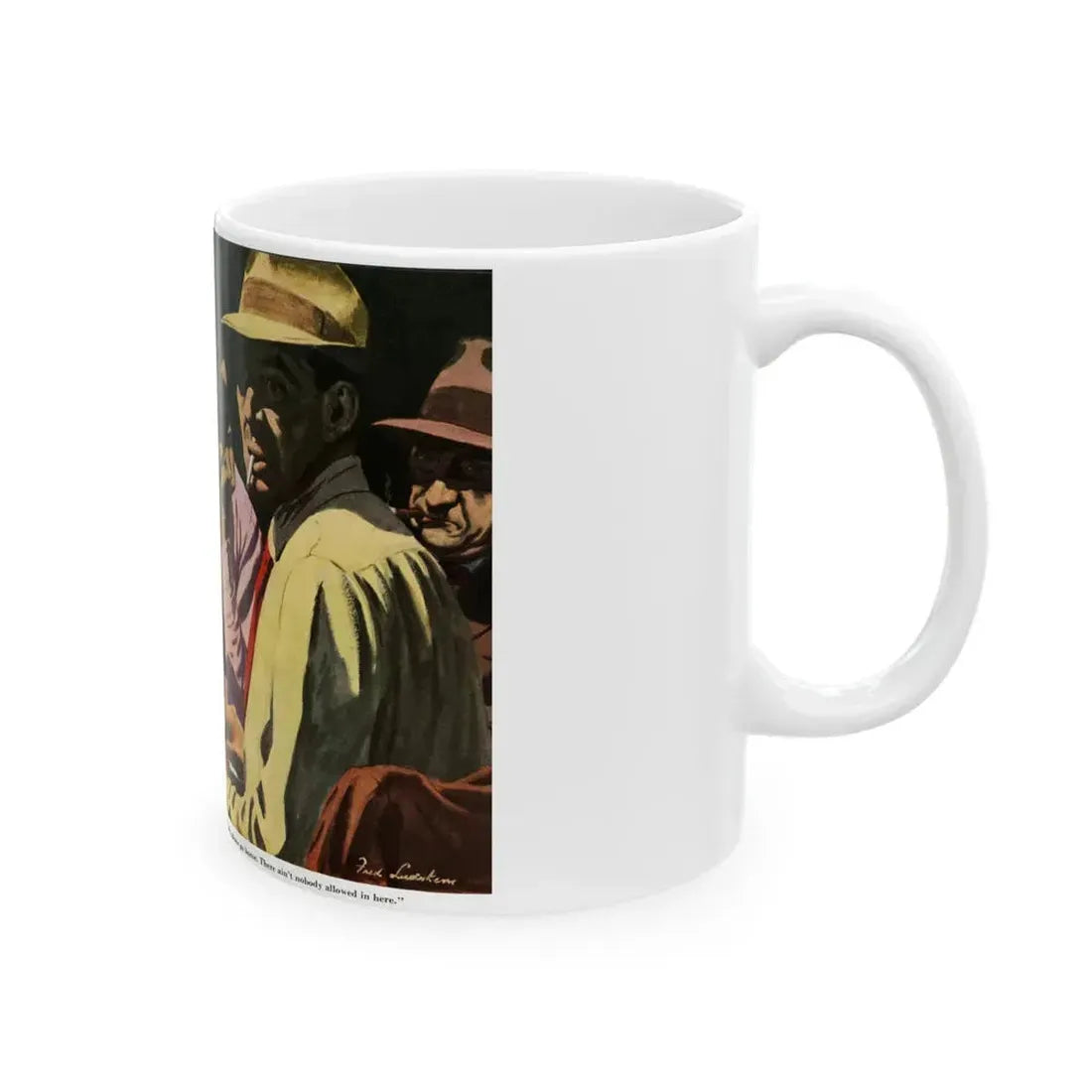 Gambling with Fat Harry's Boys, 1950 - White Coffee Mug - Go Mug Yourself