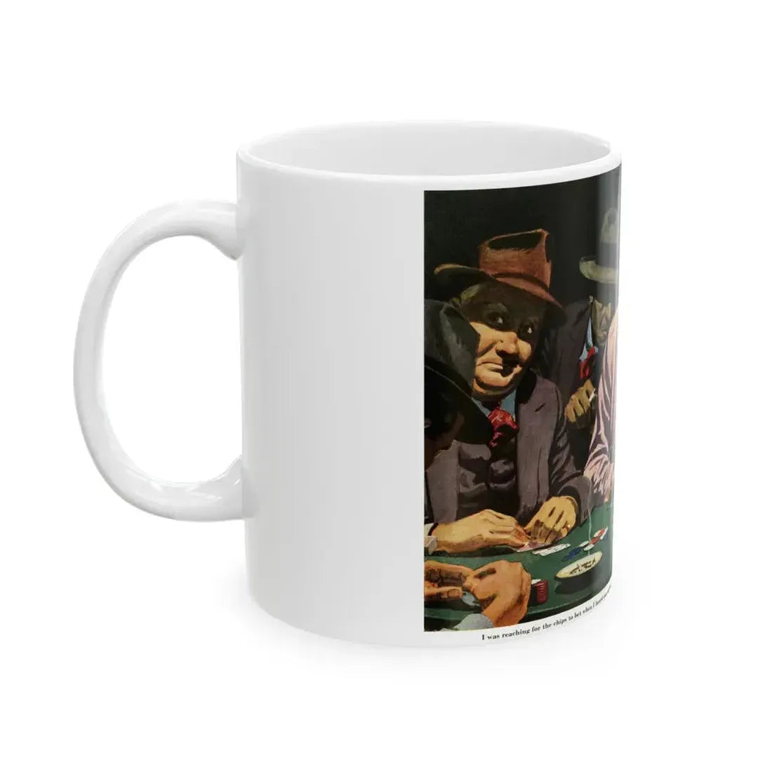 Gambling with Fat Harry's Boys, 1950 - White Coffee Mug - Go Mug Yourself