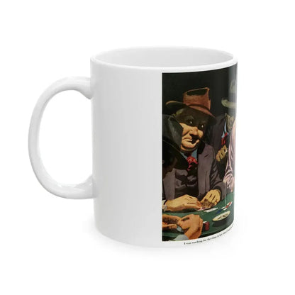 Gambling with Fat Harry's Boys, 1950 - White Coffee Mug - Go Mug Yourself