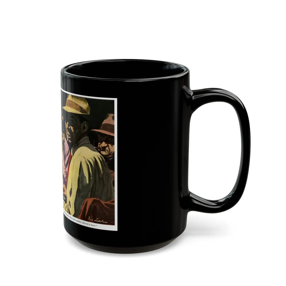 Gambling with Fat Harry's Boys, 1950 - Black Coffee Mug-Go Mug Yourself