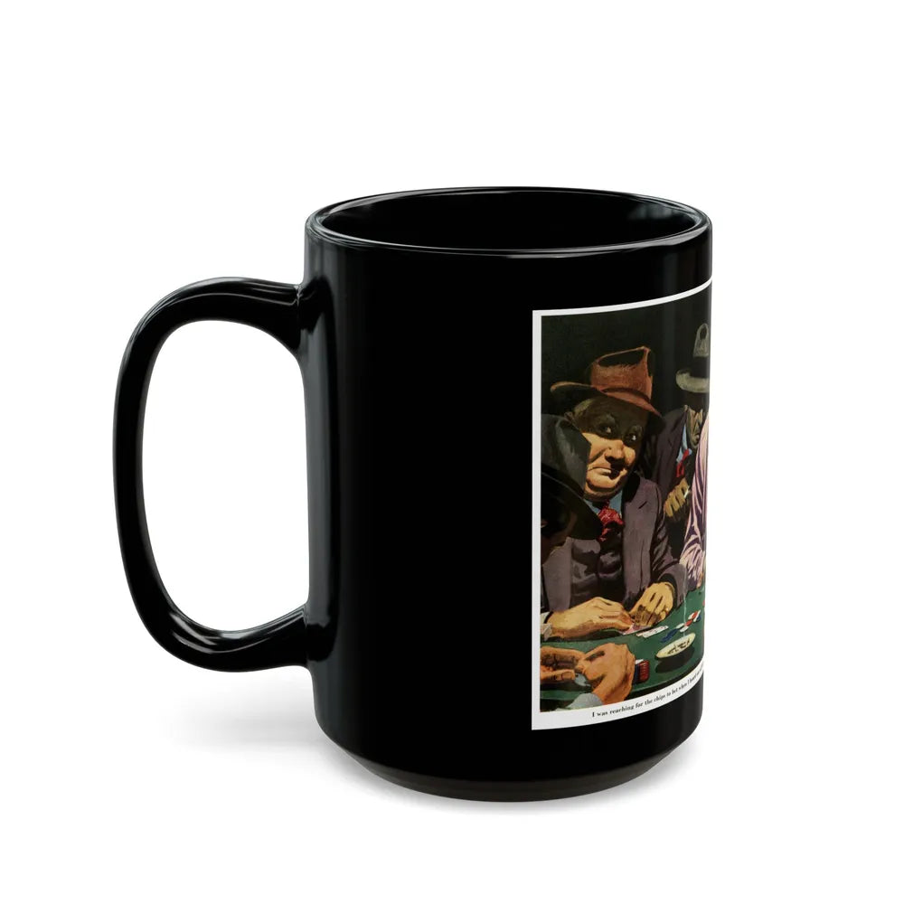 Gambling with Fat Harry's Boys, 1950 - Black Coffee Mug-Go Mug Yourself