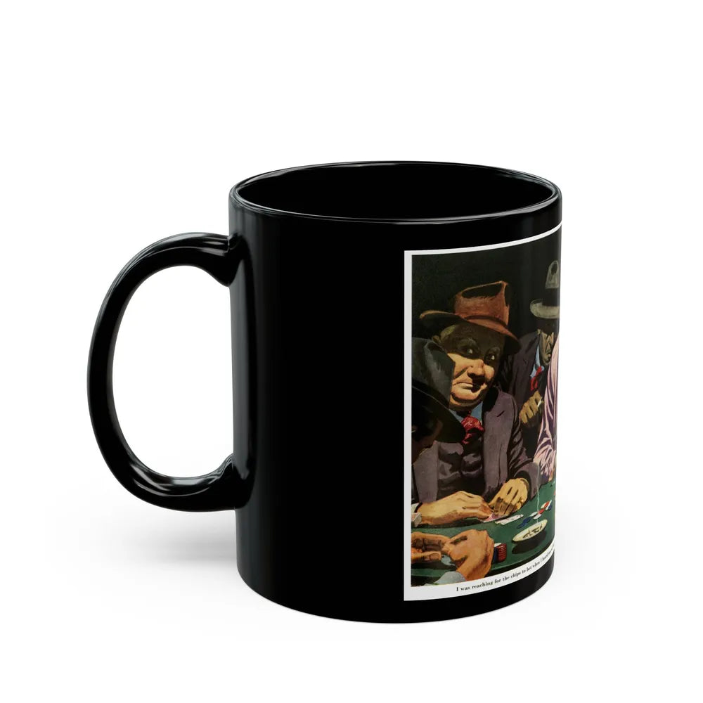 Gambling with Fat Harry's Boys, 1950 - Black Coffee Mug-Go Mug Yourself